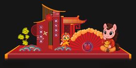 喜庆春节美陈装饰场景