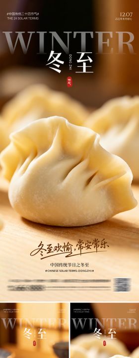冬至饺子系列海报