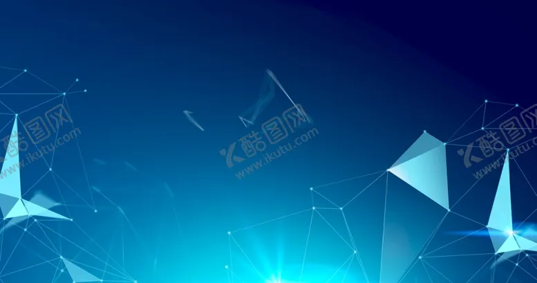 编号：93467109211931512197【酷图网】源文件下载-蓝色几何线条科技背景