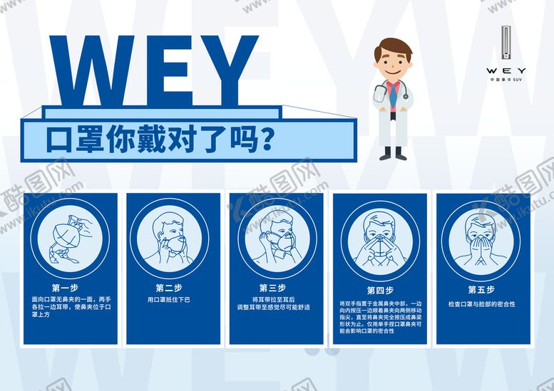 编号：80123609120017229071【酷图网】源文件下载-口罩佩戴方法