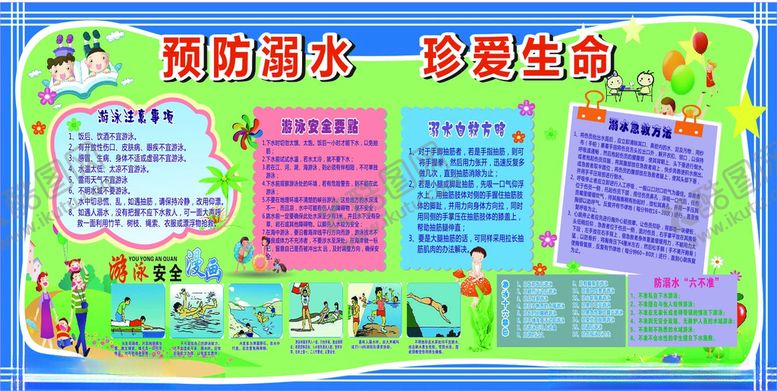 编号：27308912101656325069【酷图网】源文件下载-防溺水六不准游泳注意事项