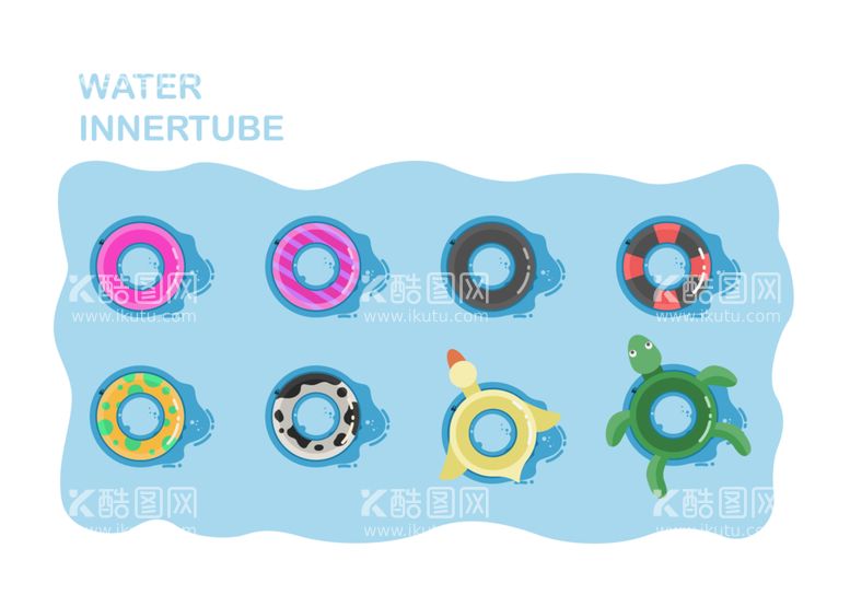 编号：22932812221047584220【酷图网】源文件下载-卡通游泳圈