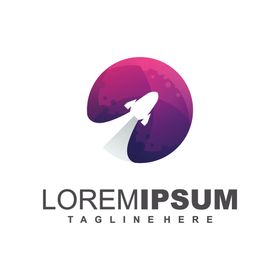 火箭标志卡通可爱卡通素材手绘logo