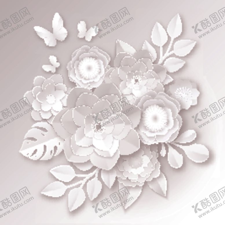 编号：61047710141104597150【酷图网】源文件下载-剪纸花朵