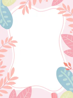 简约背景粉色小清新边框夏日