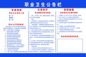 职业卫生公告栏