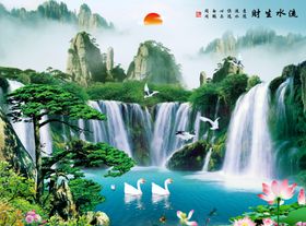 流水山水