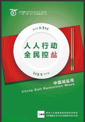 中国减盐周宣传活动海报