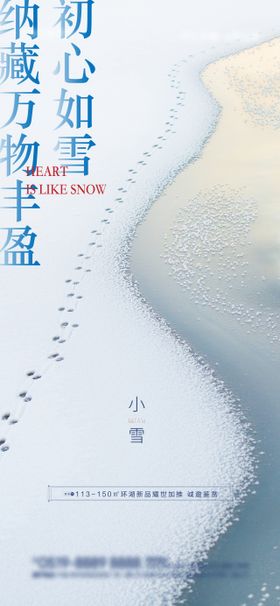 二十四节气小雪大雪微推长图海报