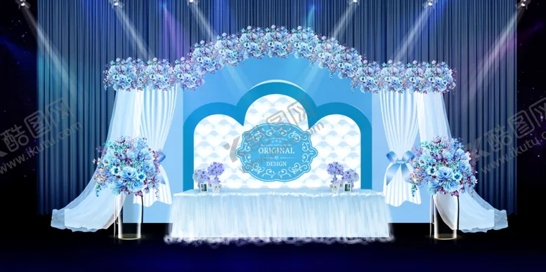 编号：21679709151738105553【酷图网】源文件下载-蓝色婚礼