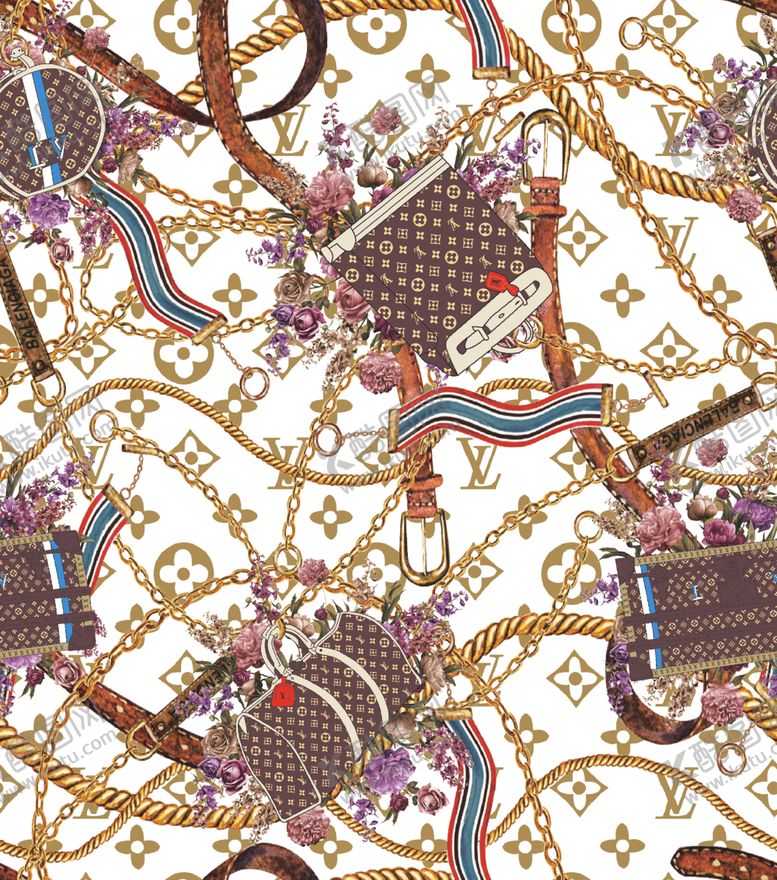 编号：25616809231054309233【酷图网】源文件下载-链条LV包包大牌卡通