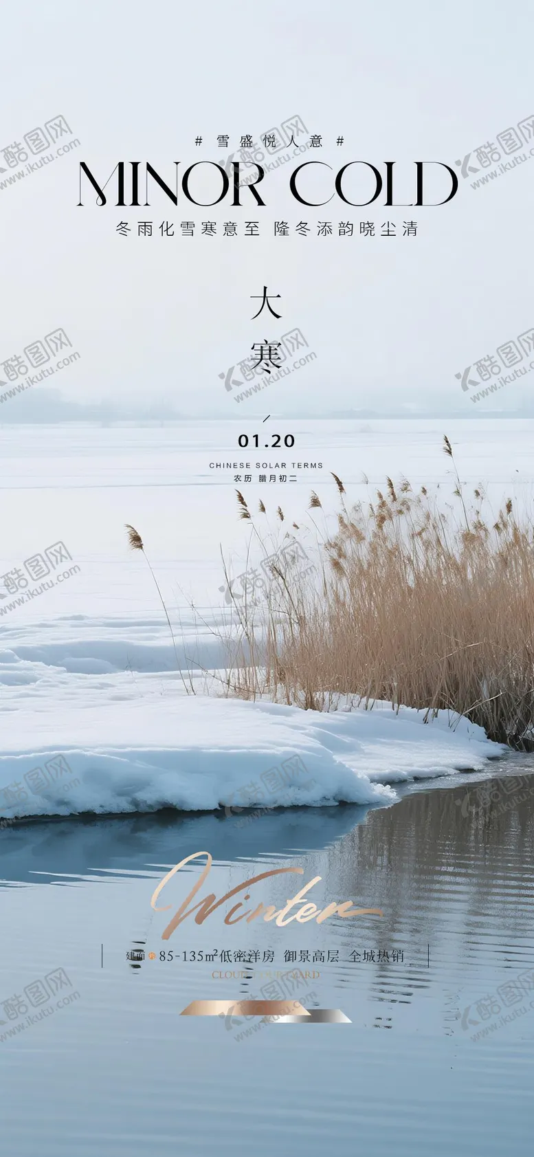 编号：97917901080208553143【酷图网】源文件下载-大寒质感节气海报