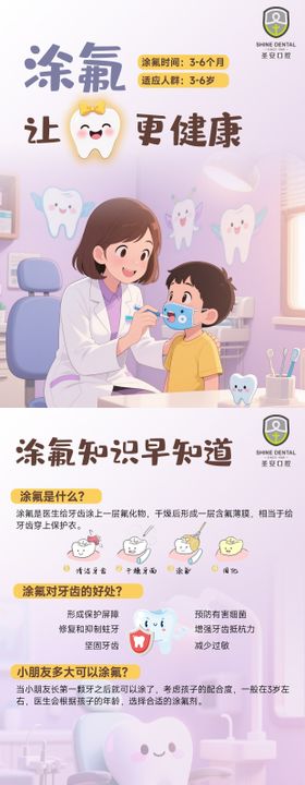 牙齿涂氟宣传单