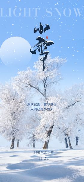 24节气创意海报小雪海报