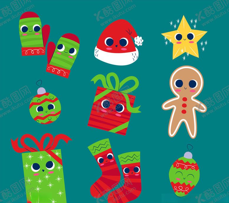 编号：48861109251705229290【酷图网】源文件下载-大眼睛圣诞物品