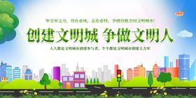 创建文明城市海报宣传