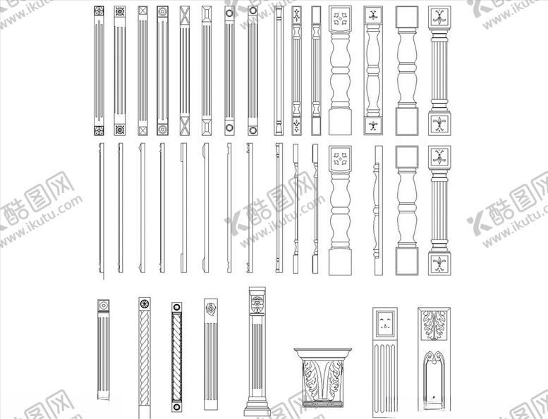 编号：87214609241222115188【酷图网】源文件下载-各式各样的罗马柱