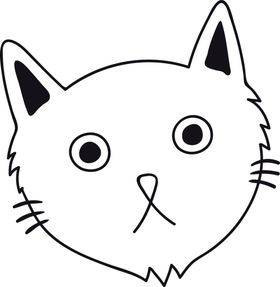 手绘卡通猫