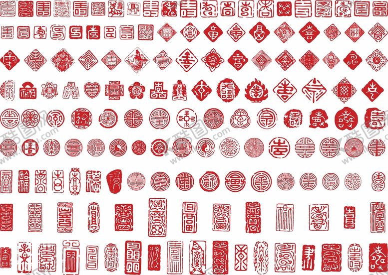 编号：80279109281926270425【酷图网】源文件下载-传统印章矢量素材