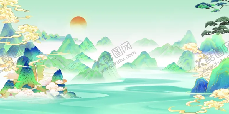 编号：52726702081245405504【酷图网】源文件下载-国潮山水