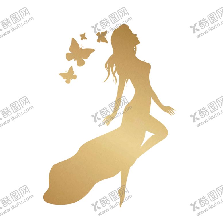编号：83335501251617305338【酷图网】源文件下载-金色蝴蝶美女内容元素