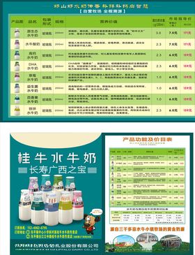 桂牛水牛奶店面广告