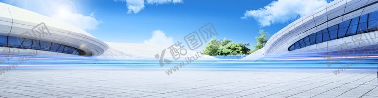 编号：18195002211630497784【酷图网】源文件下载-蓝天广场场景背景图