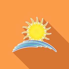 潮风抽象太阳