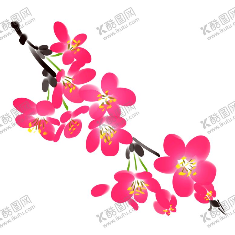编号：97493405130447527630【酷图网】源文件下载-中国风水墨梅