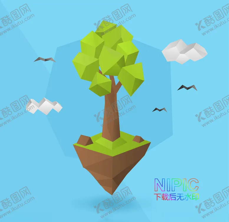 编号：10579004250113291185【酷图网】源文件下载-lowpoly小树