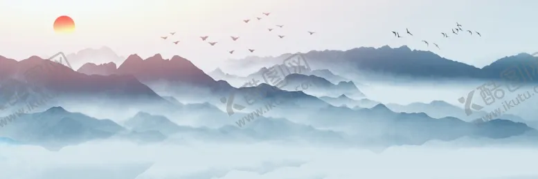 编号：57282105121834483403【酷图网】源文件下载-山水古风国风壁画墙贴装饰素材