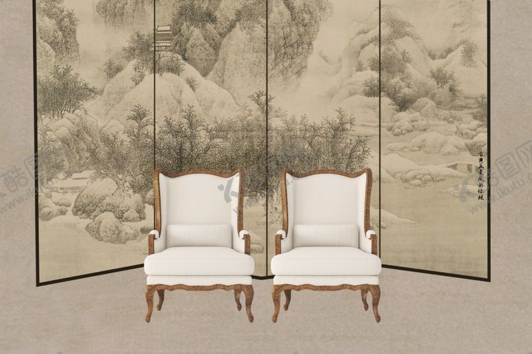 编号：59903505171837208311【酷图网】源文件下载-中国风水墨山水怀旧工笔梅花