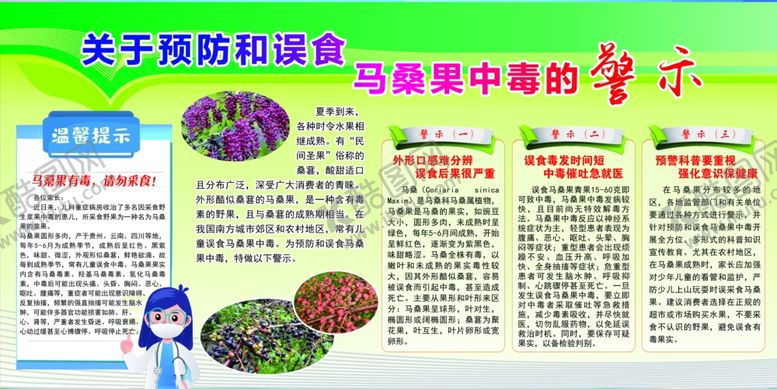 编号：39022307062141003011【酷图网】源文件下载-马桑果中毒宣传