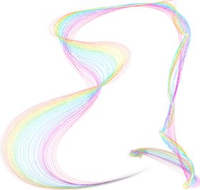 彩虹波浪线条图片