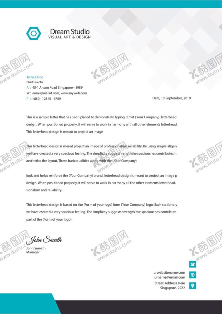 编号：57031905030350374360【酷图网】源文件下载-制度牌商务信纸宣传单