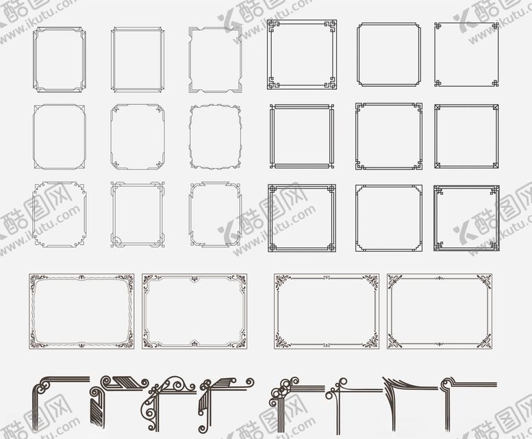 编号：35816509201405142522【酷图网】源文件下载-精美矢量花纹合集
