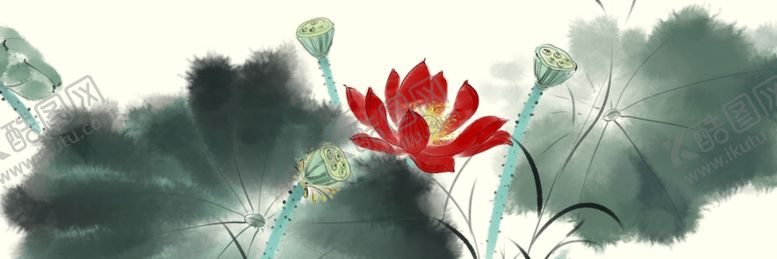 编号：37273110211245043196【酷图网】源文件下载-莲花荷花鱼禅意装饰画