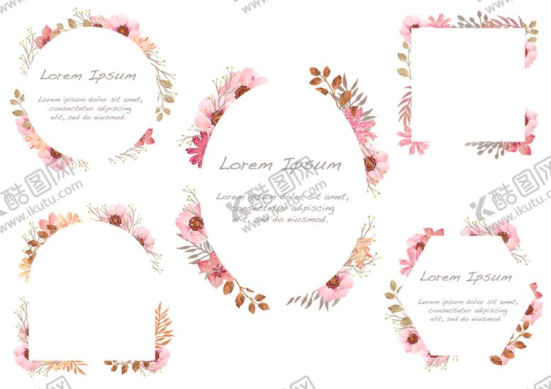 编号：50946309200809098876【酷图网】源文件下载-水彩花边框