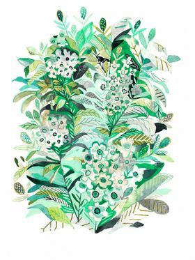 北欧风格淡色水彩画