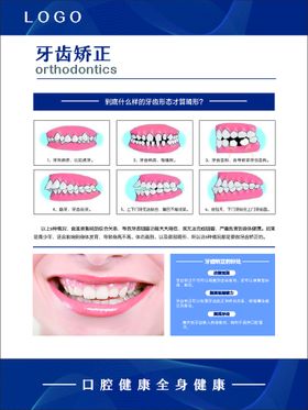 口腔医院牙齿矫正展架图片