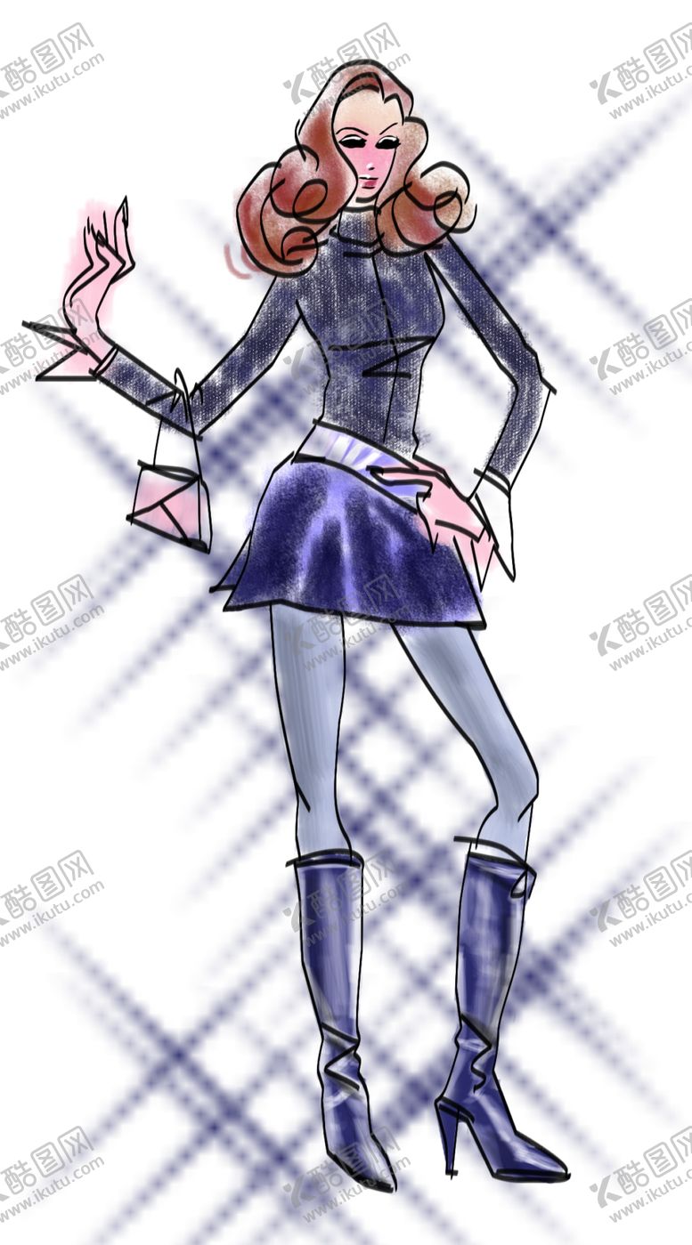 编号：72588610092128513702【酷图网】源文件下载-时装手绘
