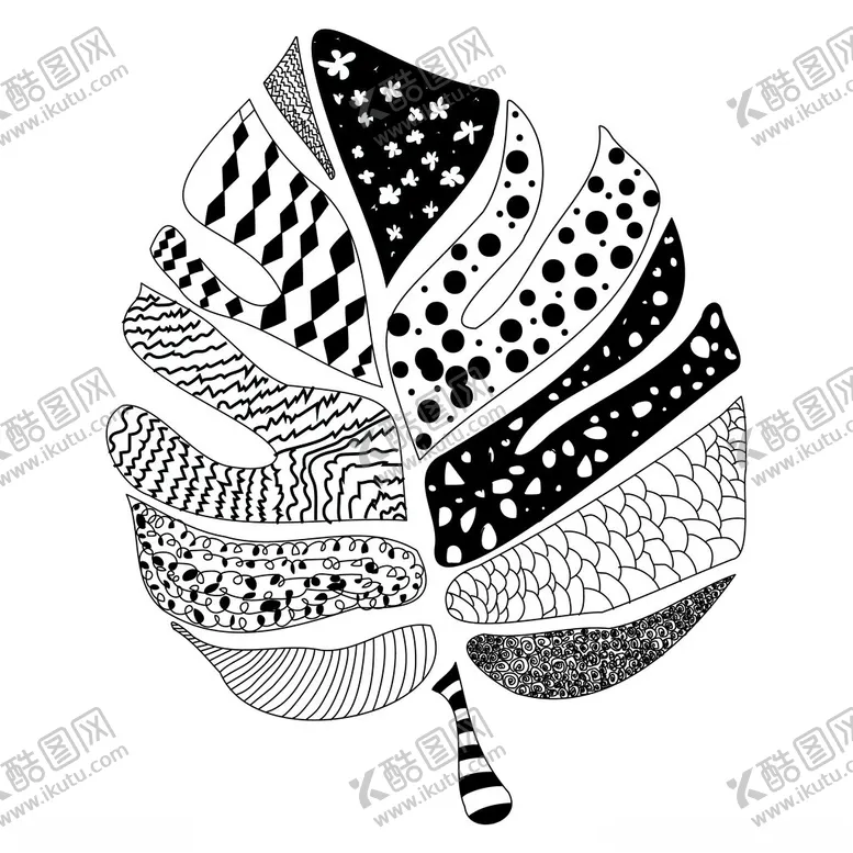 编号：57257102101021472977【酷图网】源文件下载-线描树叶