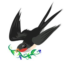 立春燕子插画