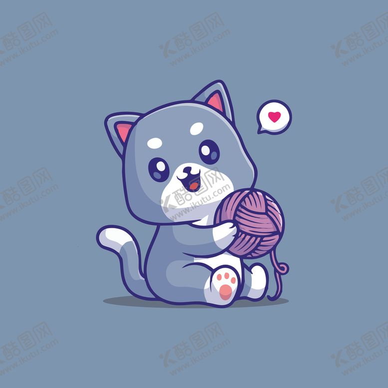 编号：74178702122100295163【酷图网】源文件下载-可爱小猫矢量卡通插画