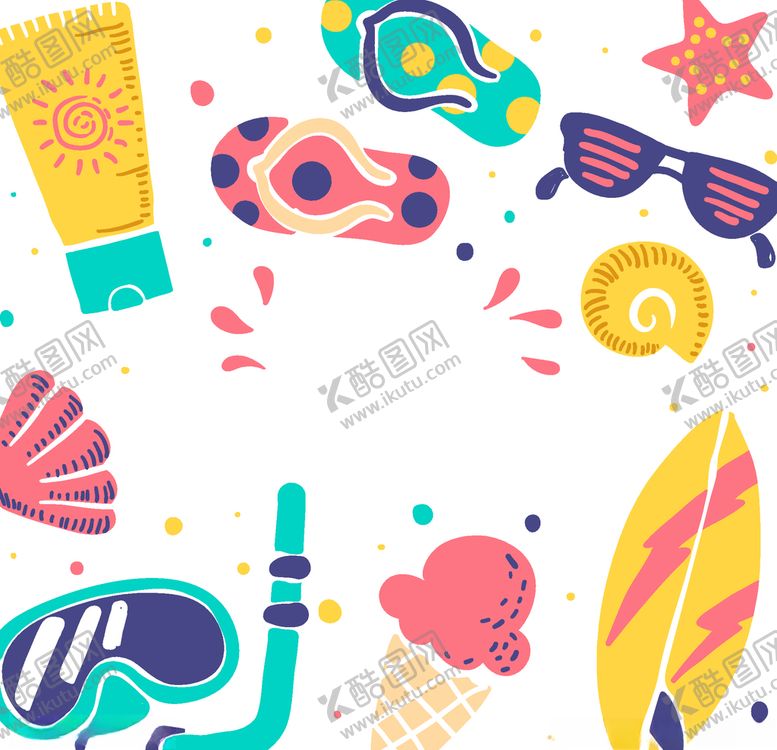 编号：41748306280519147315【酷图网】源文件下载-夏日元素