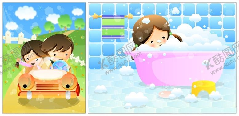 编号：41804611020403505381【酷图网】源文件下载-儿童插画卡通背景幼儿园插画