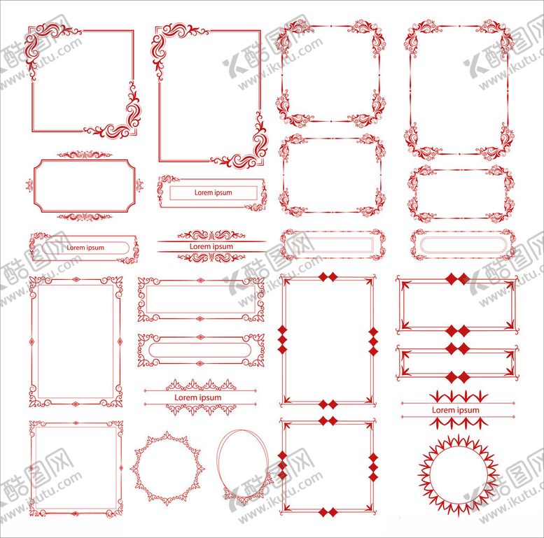 编号：56144304020149569077【酷图网】源文件下载-古典花纹边框