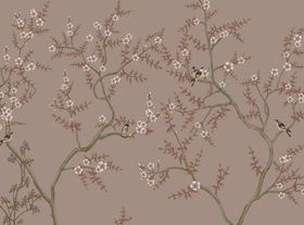 花鸟背景墙中式背景墙