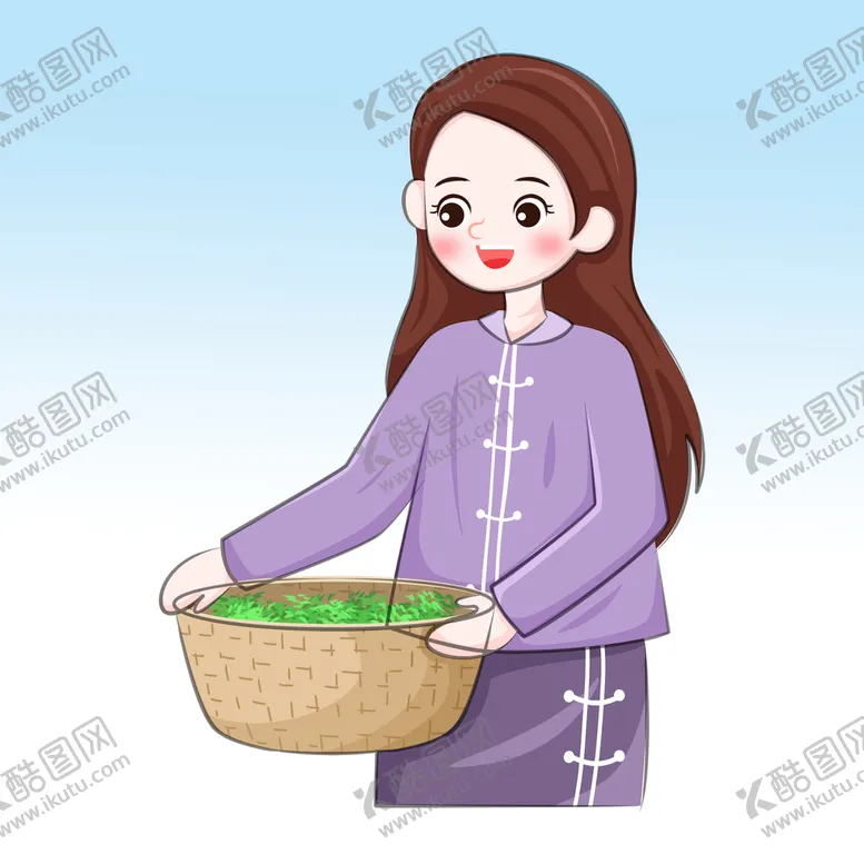 编号：65914809270407369073【酷图网】源文件下载- 采茶叶的女孩 