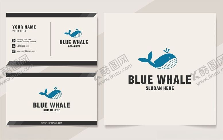 编号：83205311201234162693【酷图网】源文件下载-蓝鲸鱼标志设计模板